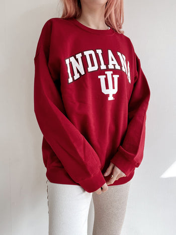 Pull vintage américain rouge Indiana XL