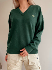 Green Lacoste L Long Sleeve Polo Shirt
