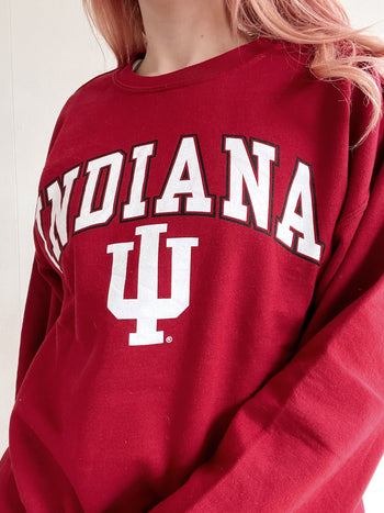 Pull vintage américain rouge Indiana XL