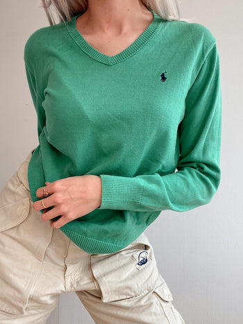 Green Lacoste L Long Sleeve Polo Shirt