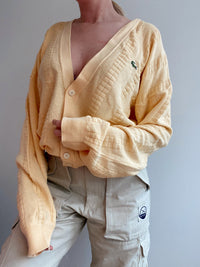 Jacket en maille jaune Lacoste L