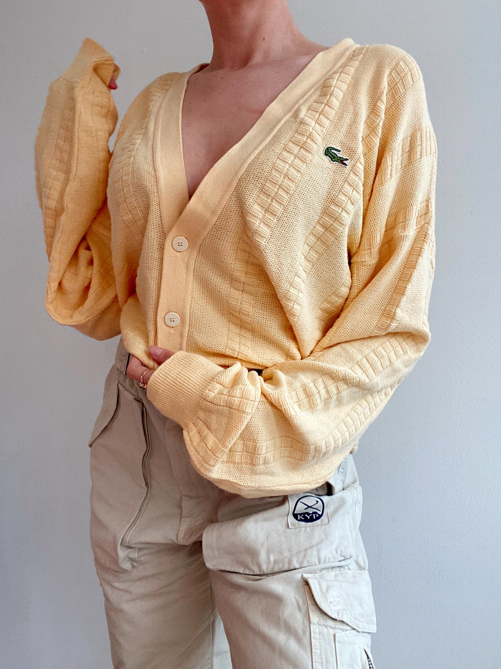 Jacket en maille jaune Lacoste L