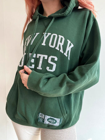 Pull vintage américain NY Jets vert L