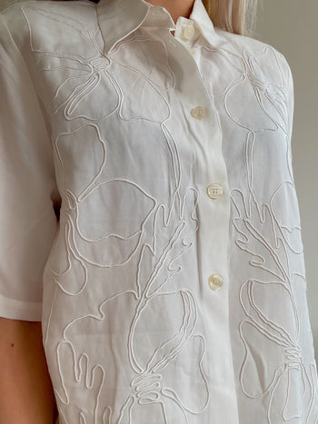 Vintage 80/90s beige shirt with XL patterns