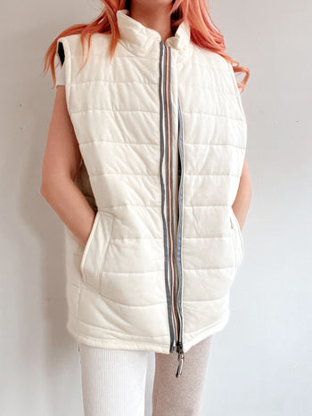 Gilet doudoune blanc cassé L