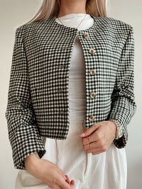 Oversized gray/blue/green blazer jacket M/L