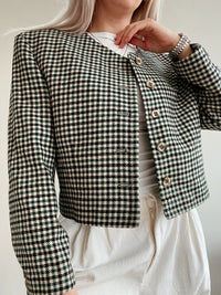 Oversized gray/blue/green blazer jacket M/L