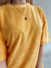 T-shirt jaune uni  L