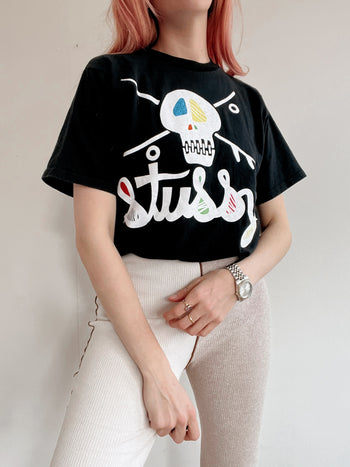 T-shirt noir Stüssy L