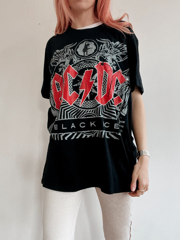 T-shirt rock ACDC noir/gris/rouge XL