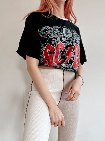 T-shirt rock ACDC noir/gris/rouge XL