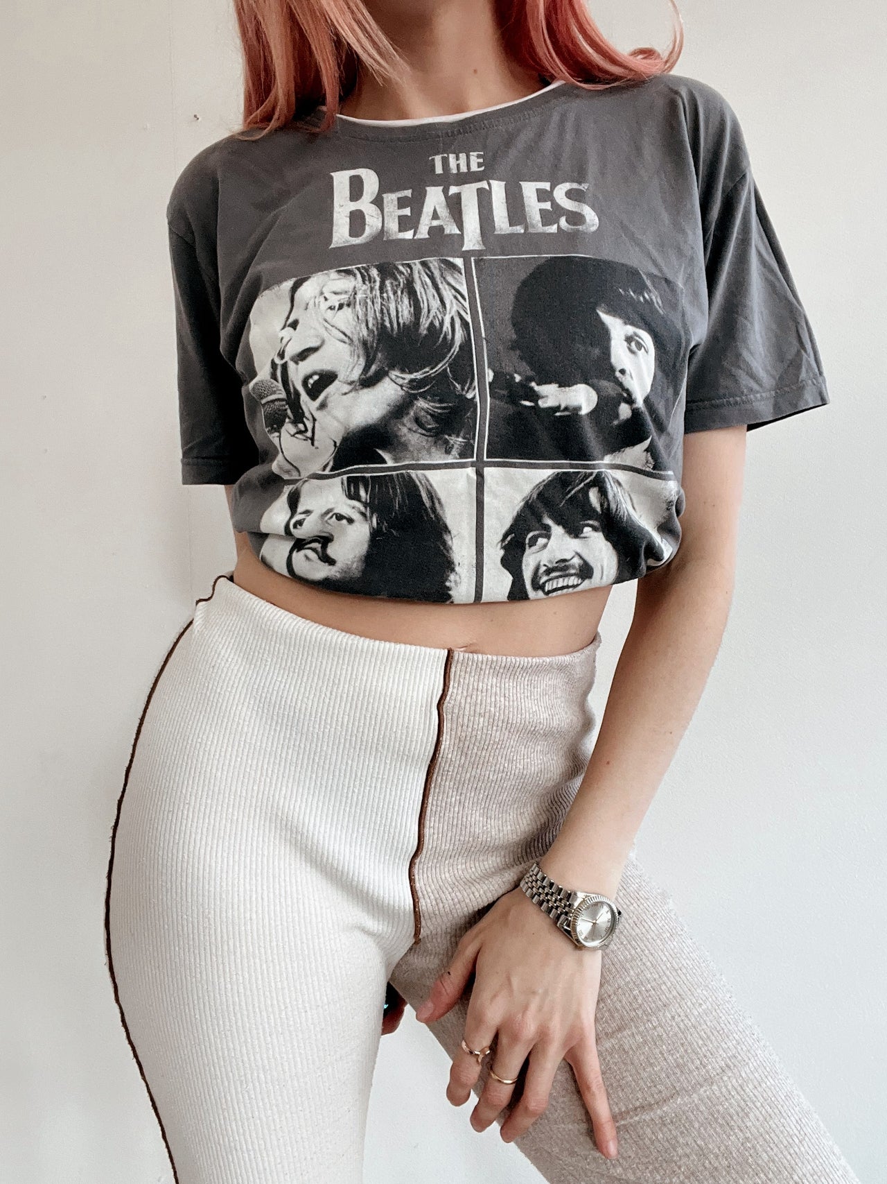 T-shirt gris The Beatles XL