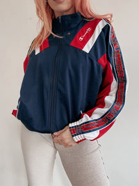 Champion M blau-rote Joggingjacke 