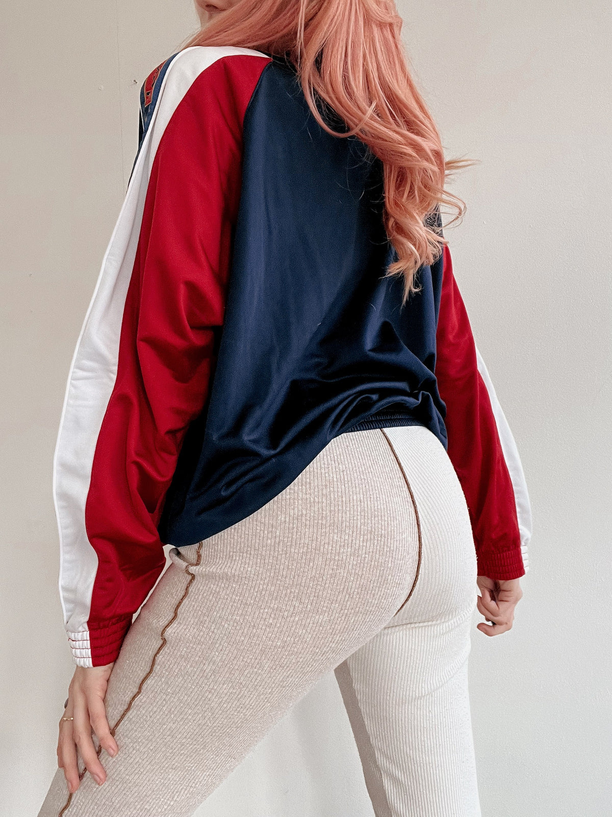 Champion M blau-rote Joggingjacke 