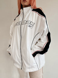 Weiß-schwarze Joggingjacke Reebok M 