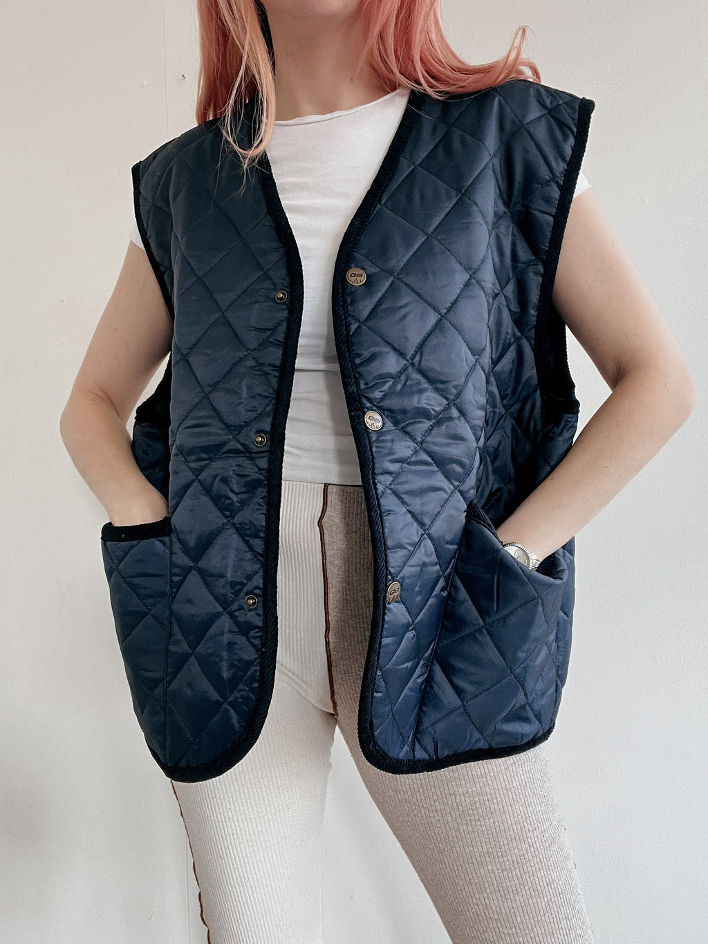 White and blue jacket with orange collar Adidas XL