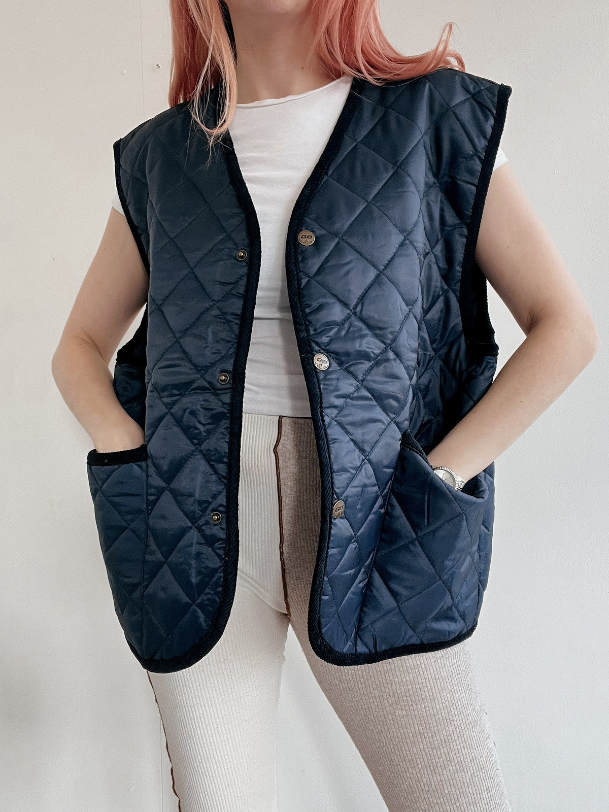 White and blue jacket with orange collar Adidas XL