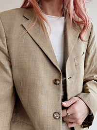 Veste blazer vintage beige/moutarde M