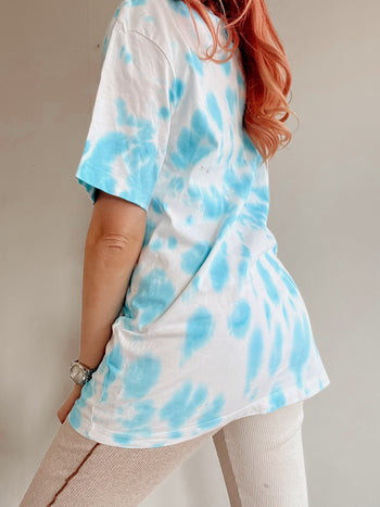 T-shirt vintage turquoise tie and dye Nike L