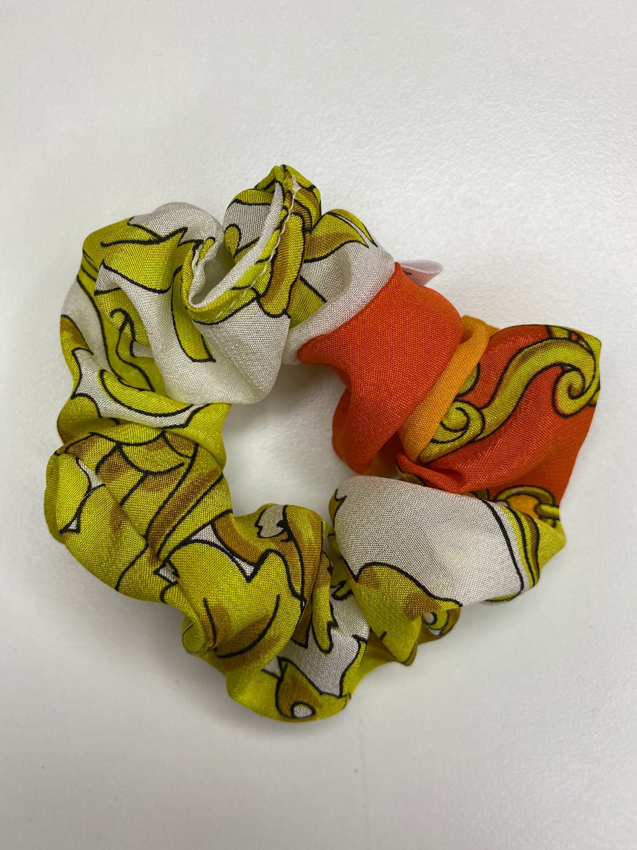 Orange silk scrunchie by Chuperchouchou