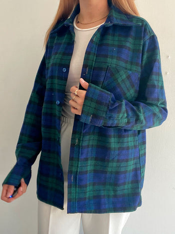 Vintage Check Shirt Beige/Light Blue XL