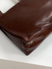 Vintage schokoladenbraune Handtasche 