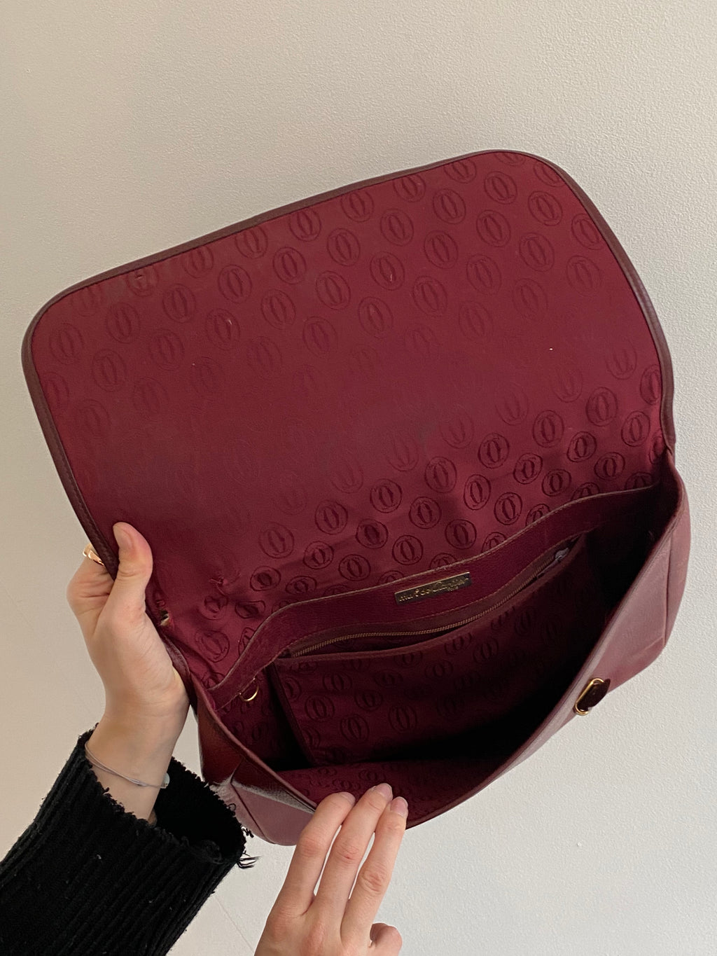 Sac bordeaux Cartier