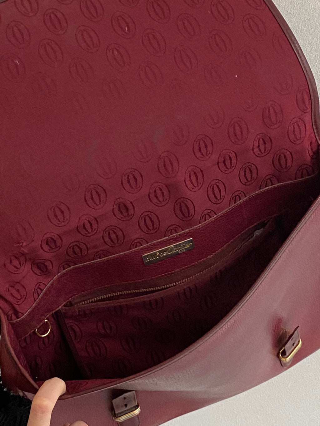 Sac bordeaux Cartier
