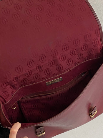 Burgundy Cartier bag