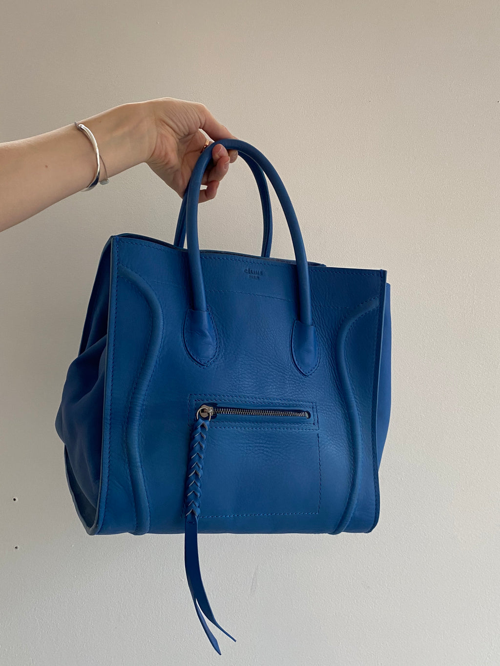 Sac à main bleu pétrole Céline