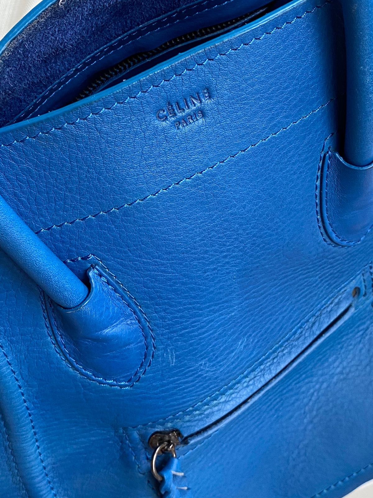 Sac à main bleu pétrole Céline