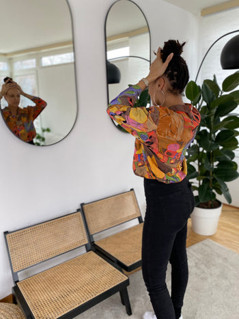 Vintage 80/90s blouse orange tones