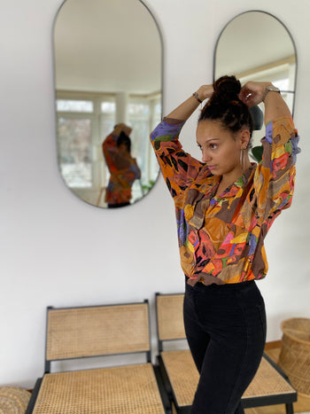 Vintage 80/90s blouse orange tones