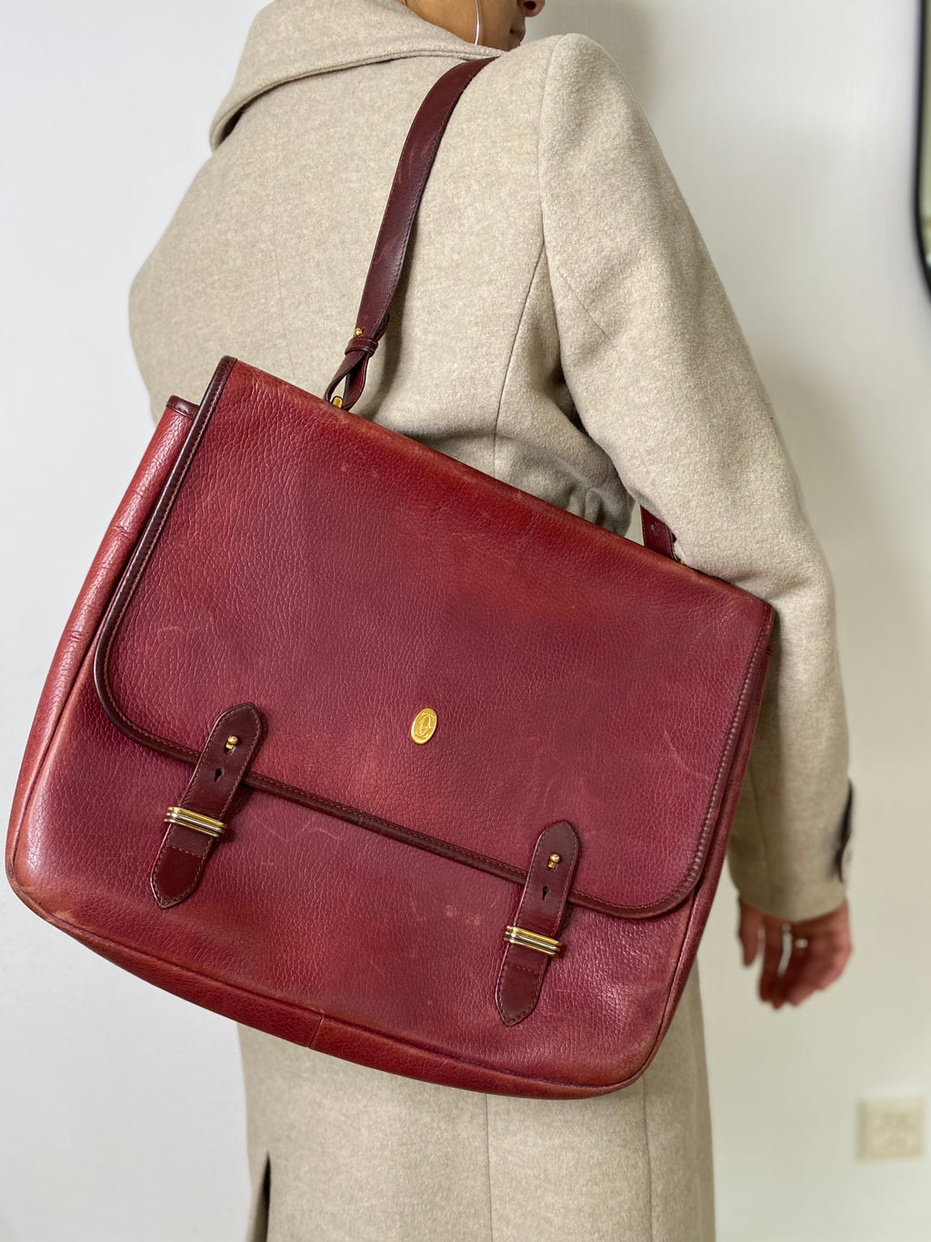 Sac bordeaux Cartier
