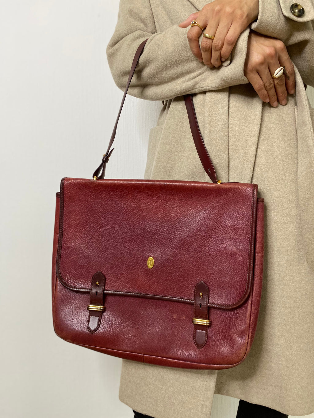 Sac bordeaux Cartier