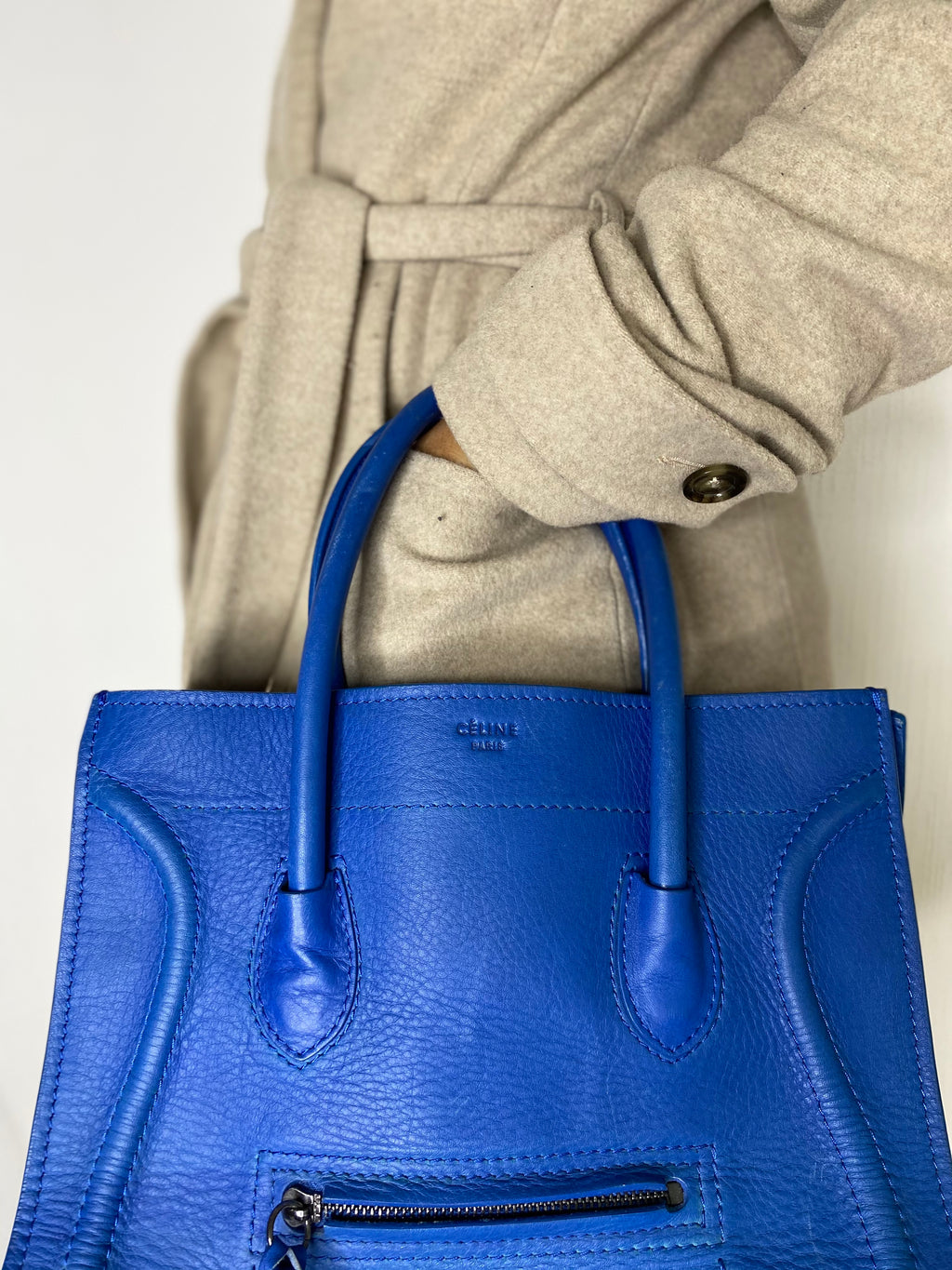 Sac à main bleu pétrole Céline