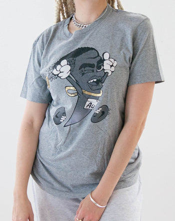 T-shirt gris avec un bonhomme Nike M