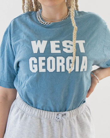 USA blaues „West Georgia“ T-Shirt L