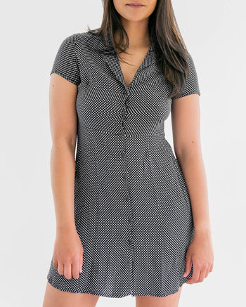 Robe à poids noir et blanche S