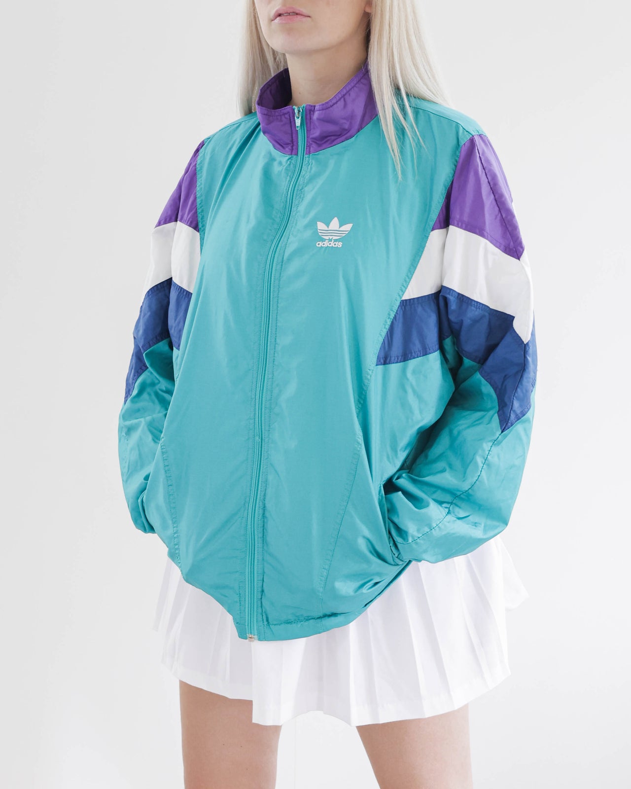 Vintage turquoise jacket Adidas L