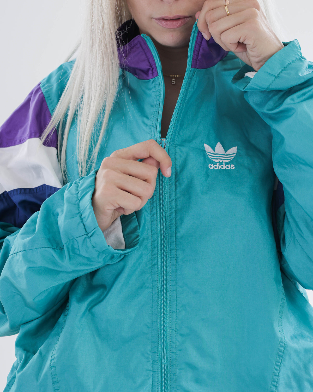 Jacket vintage turquoise Adidas L