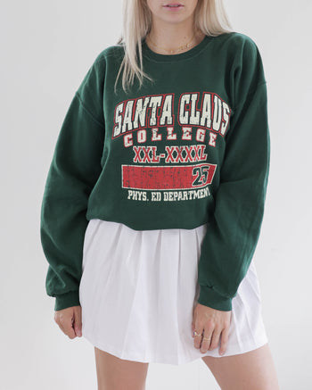 Pull USA vert foncé Santa Claus L