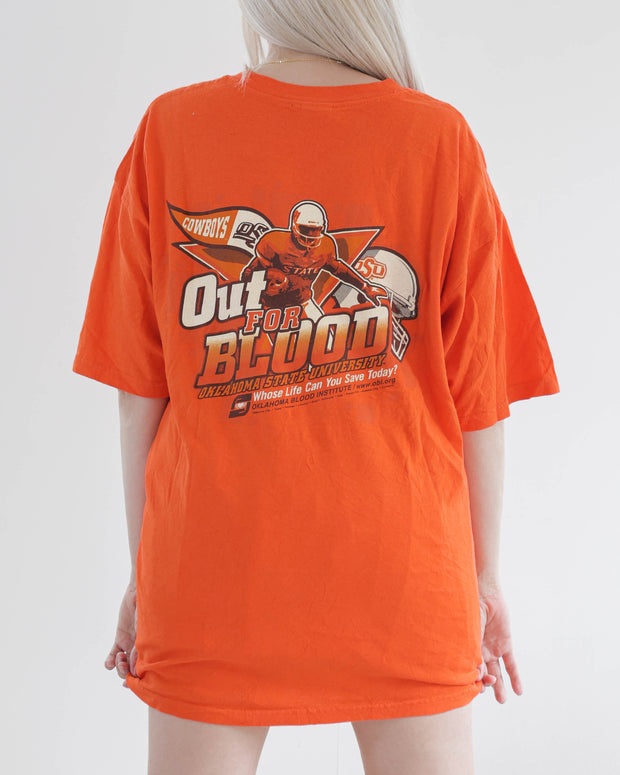 T-shirt USA orange "Out for Blood" XL
