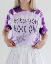 E.T-shirt tie&dye violet "Robertson rock on" M
