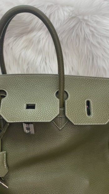 Sac à main vintage vert khaki