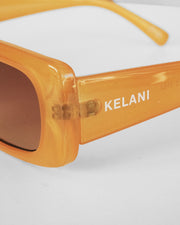 Orange rectangular recycled vintage glasses 