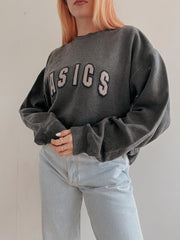 Pull ASICS vintage gris foncé XXL