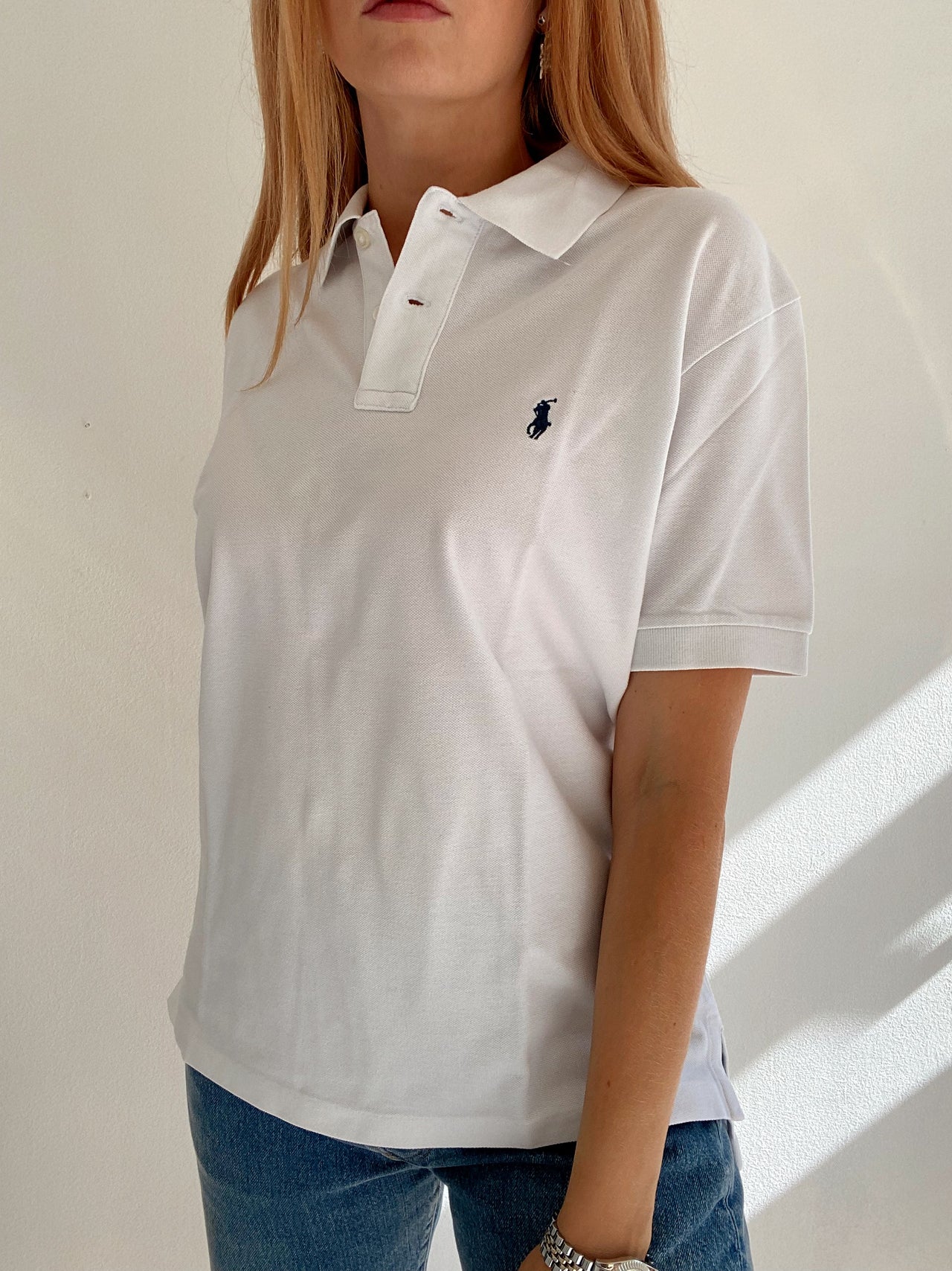 Polo à manches courtes blanc Ralph Lauren M