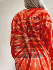 Orange Tie Dye XL Langarm-T-Shirt