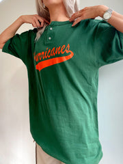 T-shirt vert et orange vintage USA Wilson